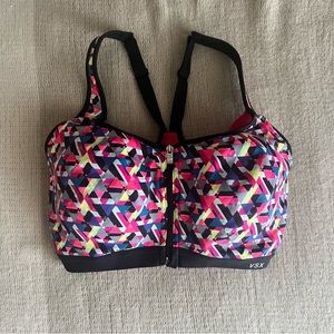 SOLD - Victoria's Secret Red VSX Sports Bra Freestyle Front Zip, Size: 32DD